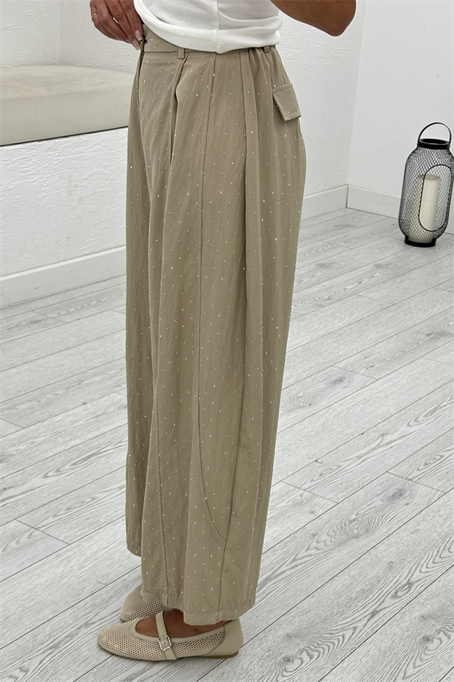 Bej Taşlı Pantolon 51434