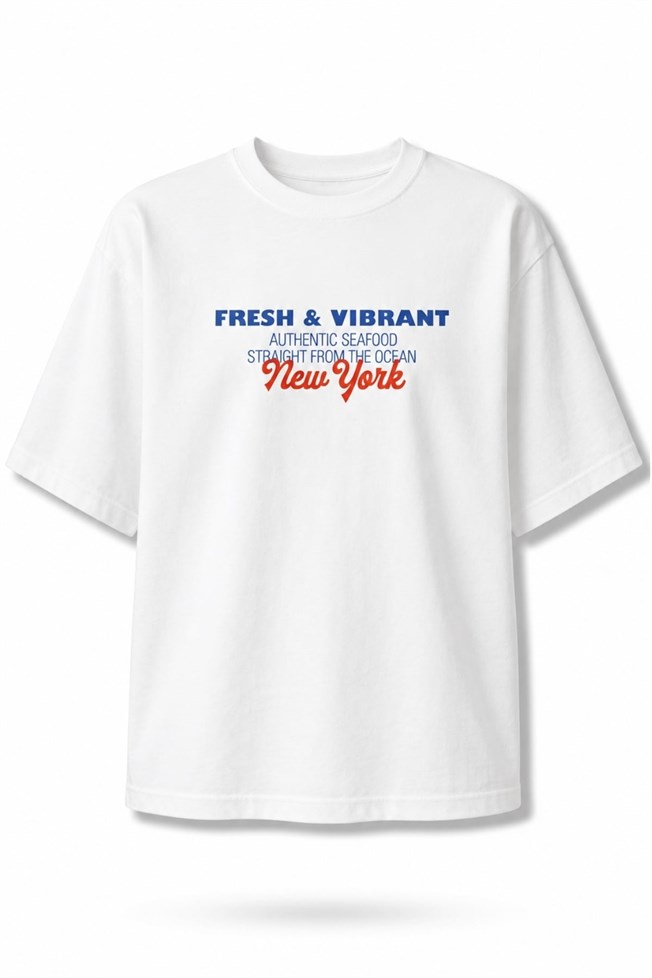Beyaz Baskılı Tshirt 3853