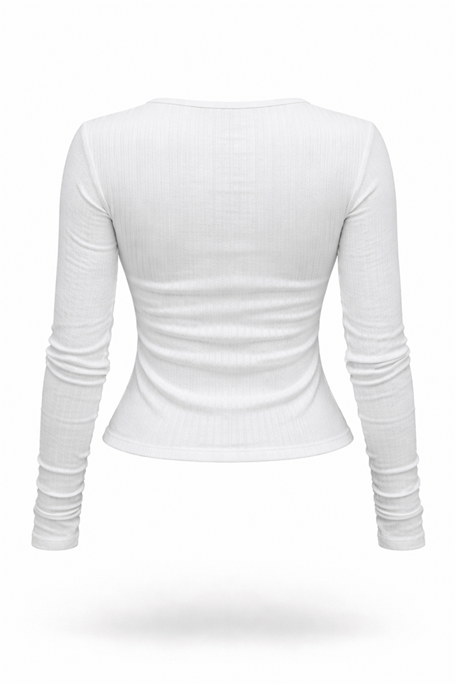 Beyaz Dantel Bluz 17498