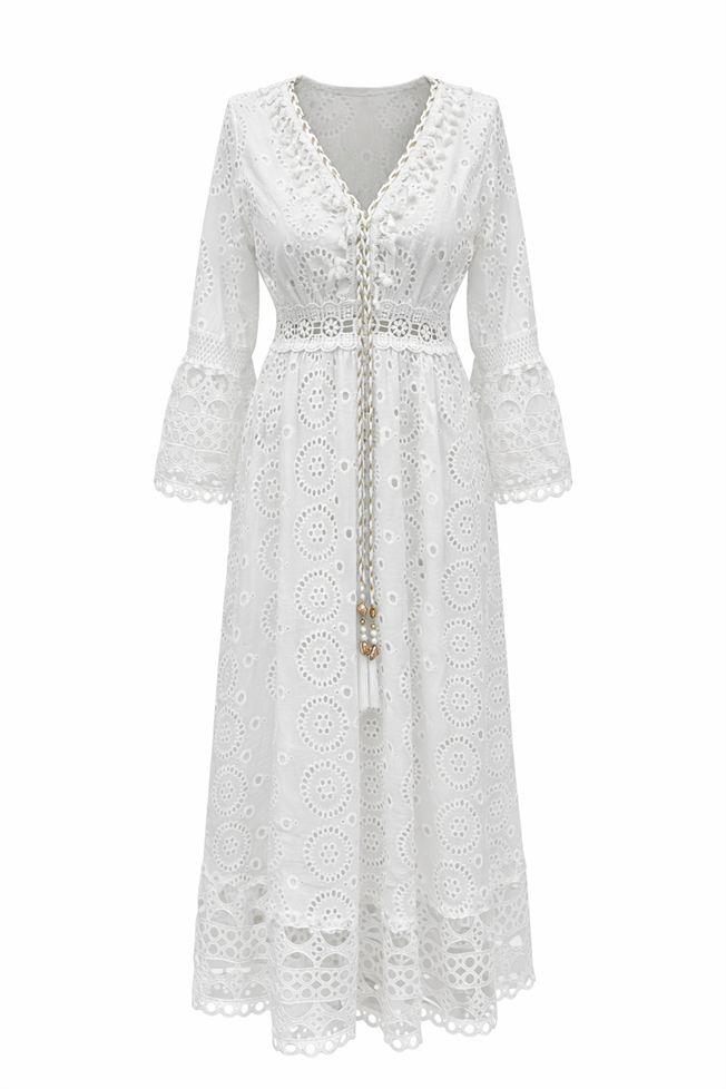 Beyaz Fisto Elbise 39697