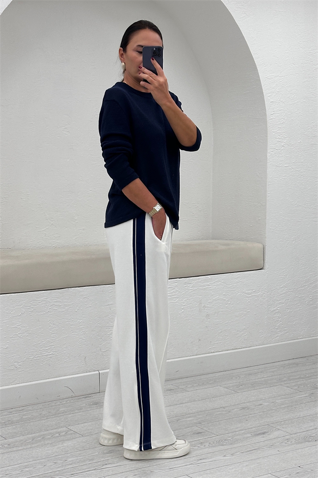 Beyaz-Lacivert Eşofman 3481