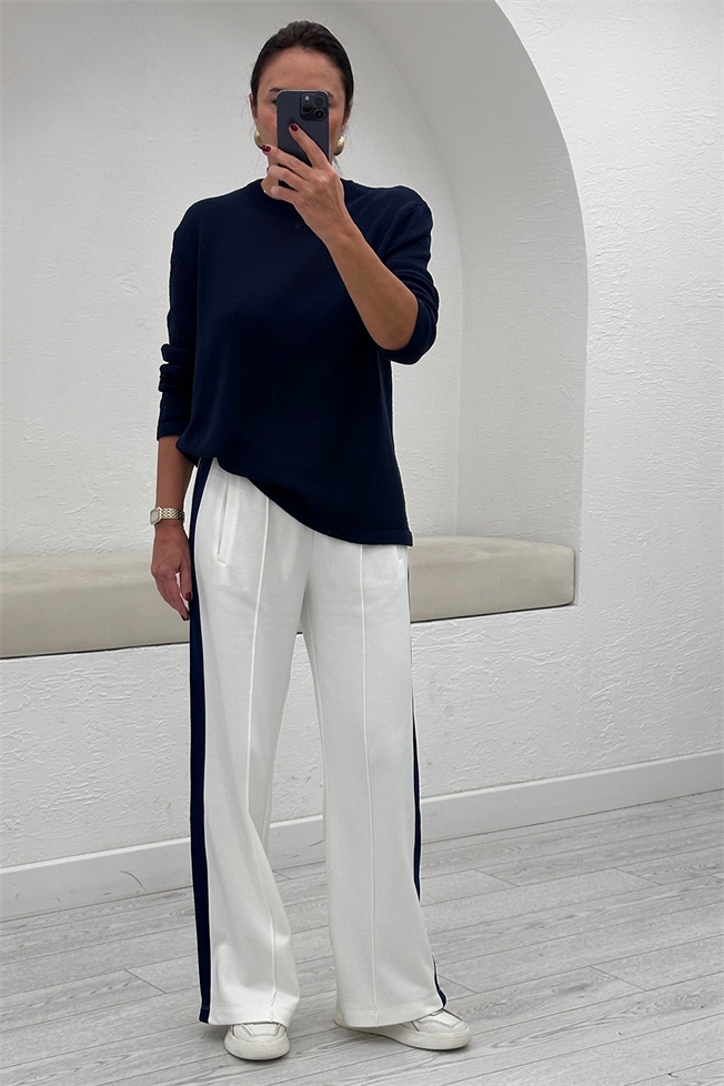 Beyaz-Lacivert Eşofman 3481