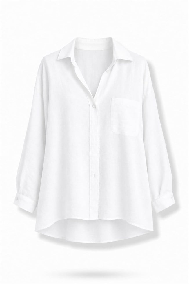 Beyaz Oversize Gömlek 4612