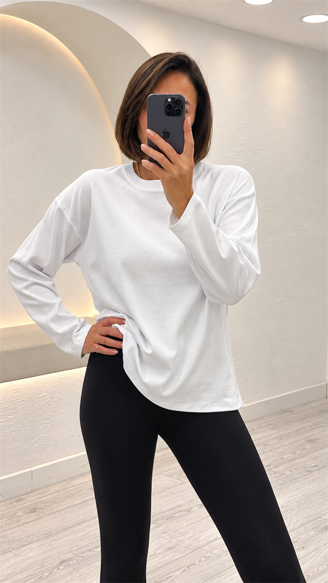 Beyaz Oversize Tshirt 151357