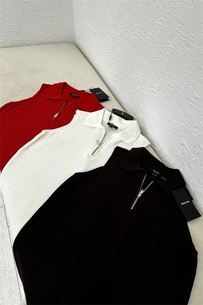 Beyaz Sıfır Kol Triko 5170