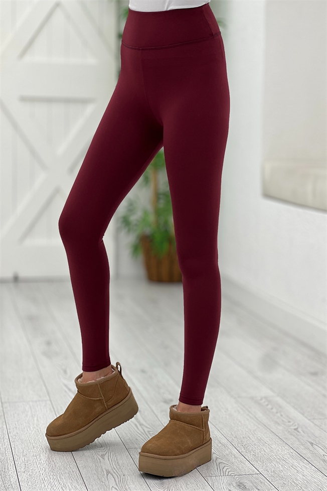 Bordo Şardonlu Tayt 4405