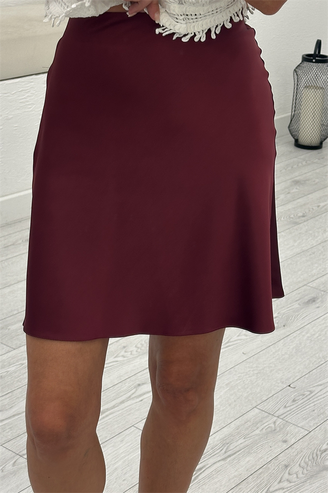 Bordo Saten Etek 3965