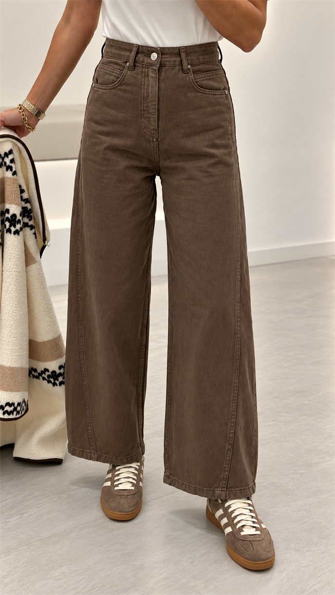 Camel Dikiş Detaylı Jean 4286