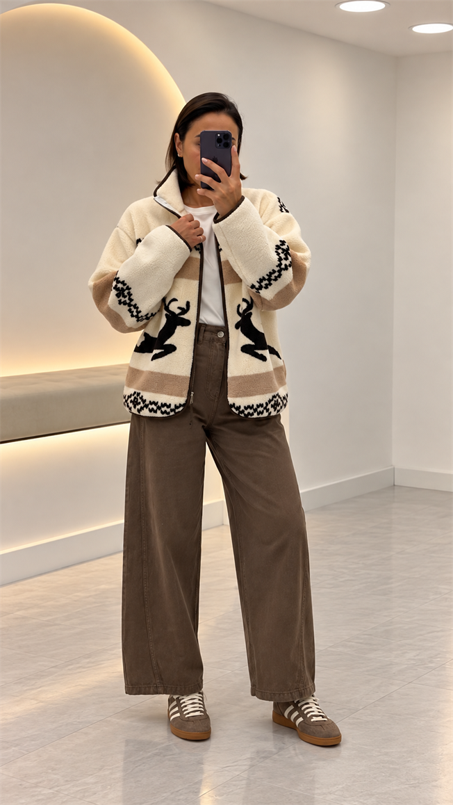Camel Dikiş Detaylı Jean 4286