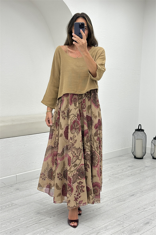 Cappuccino Elbise 6551