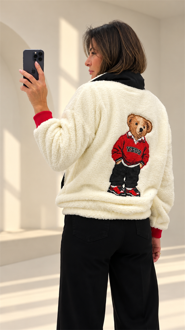 Ekru Peluş Sweatshirt  271073
