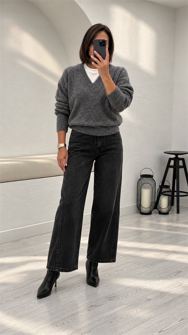 Füme Dikiş Detaylı Jean 545