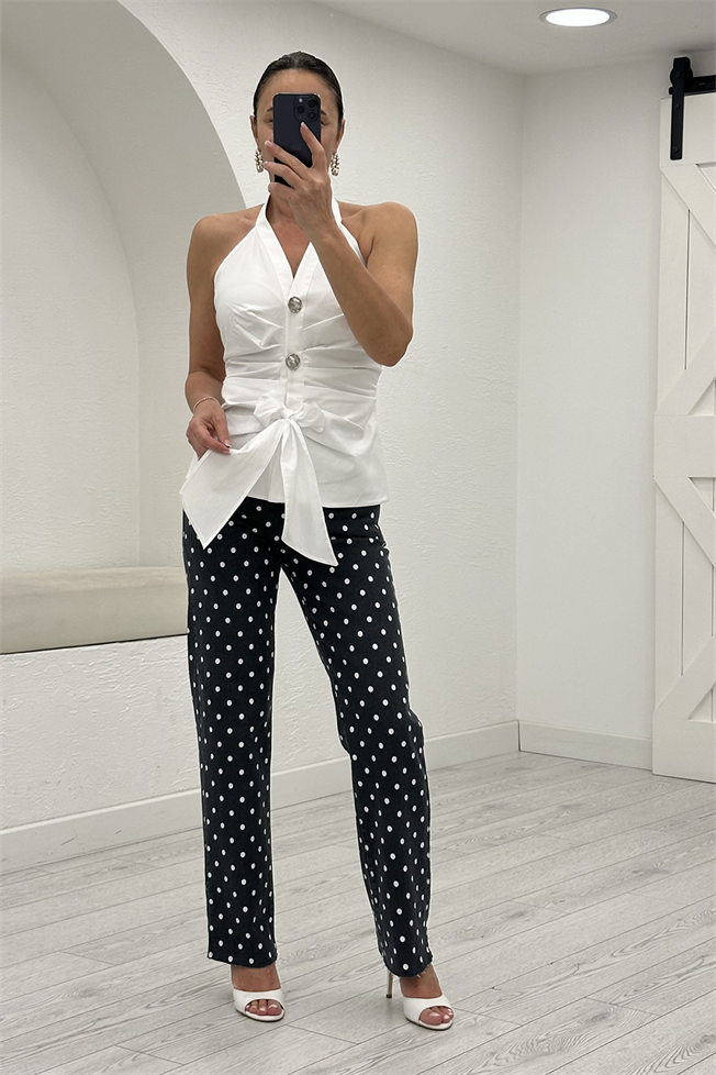 Füme Puantiyeli Jean Pantolon 102