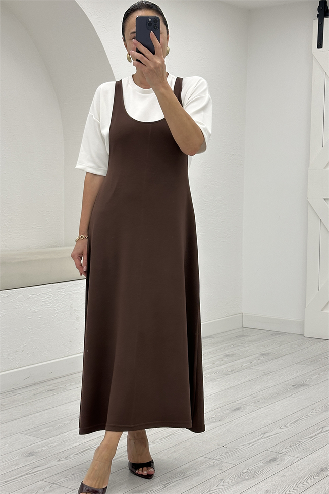 Kahverengi Elbise 3850