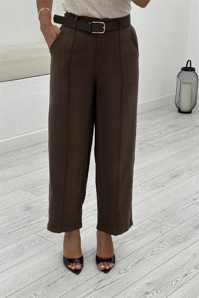 Kahverengi Kemerli Pantolon 58549