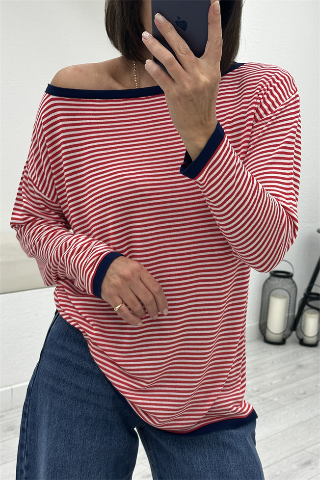 Kırmızı Çizgili Triko 251331