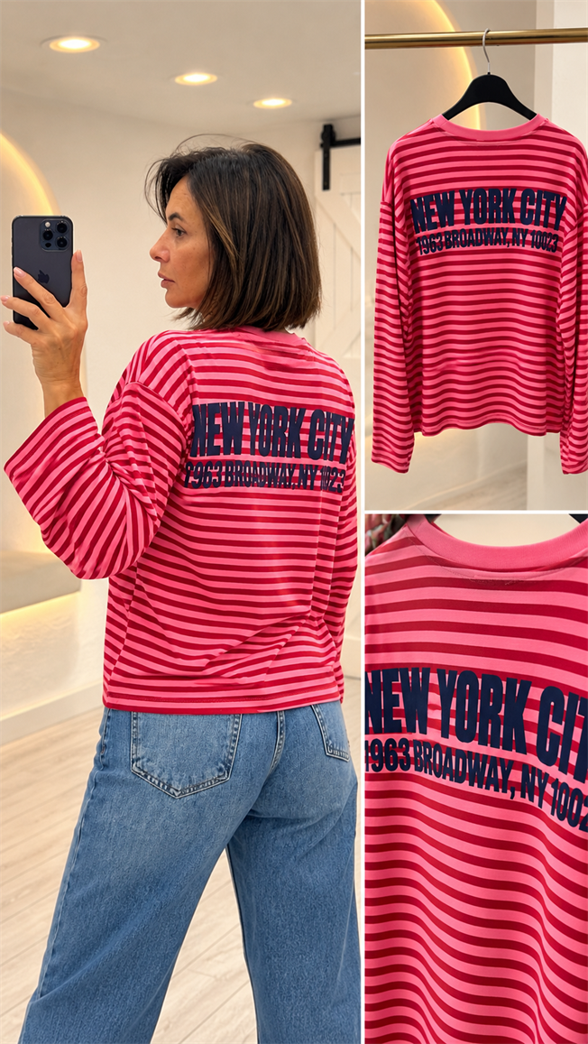 Kırmızı Çizgili Tshirt 4619