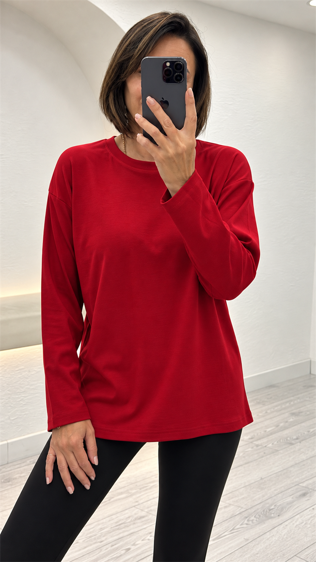 Kırmızı Oversize Tshirt 151357