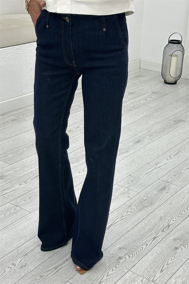 Koyu Mavi Flare Jean 546011