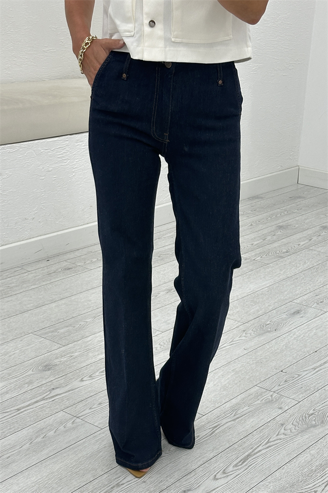 Koyu Mavi Flare Jean 546011