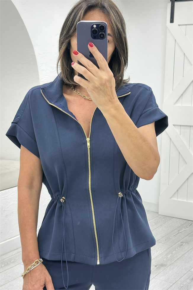 Lacivert Modal Yelek Pantolon Takım  4149