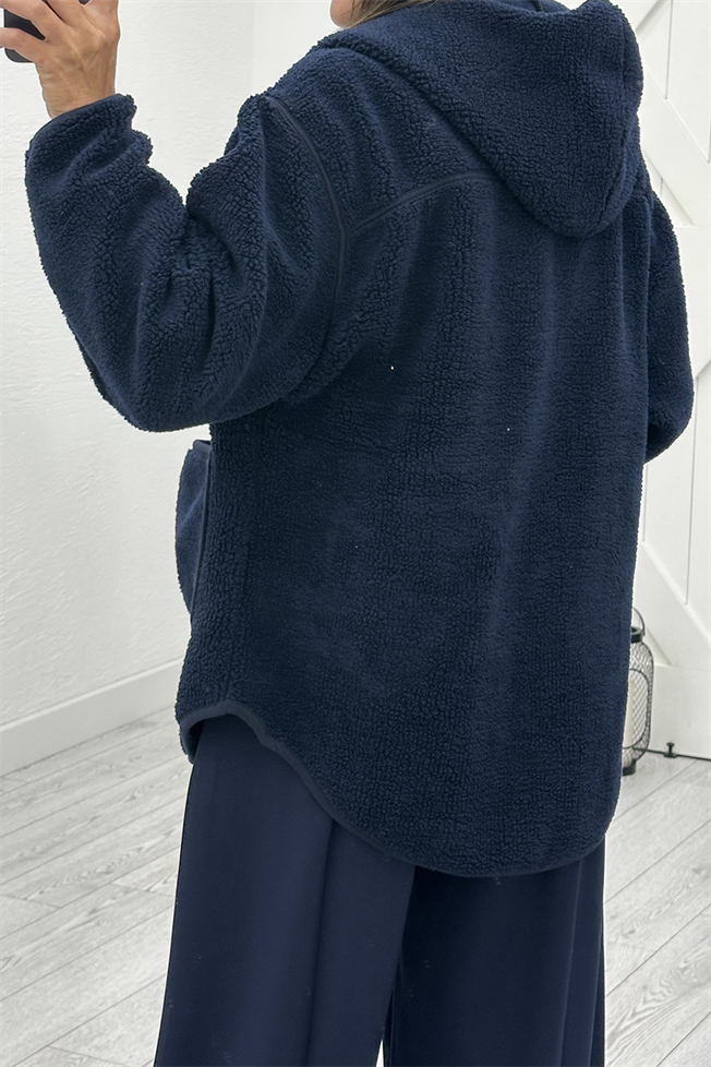 Lacivert Polar Ceket 23240