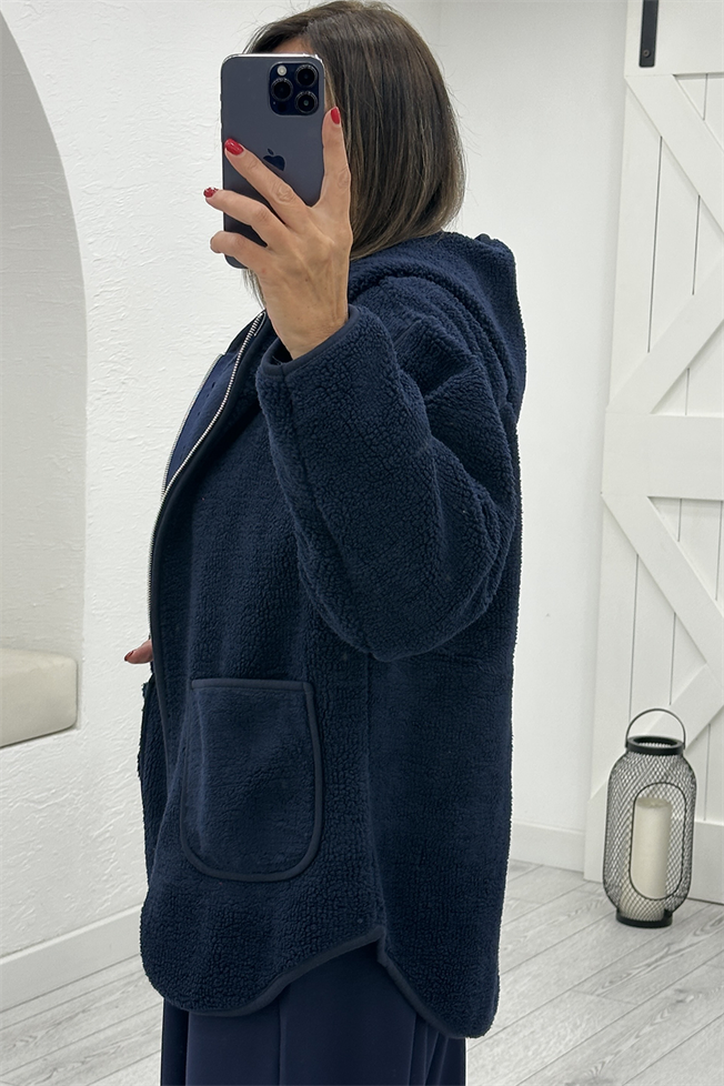 Lacivert Polar Ceket 23240