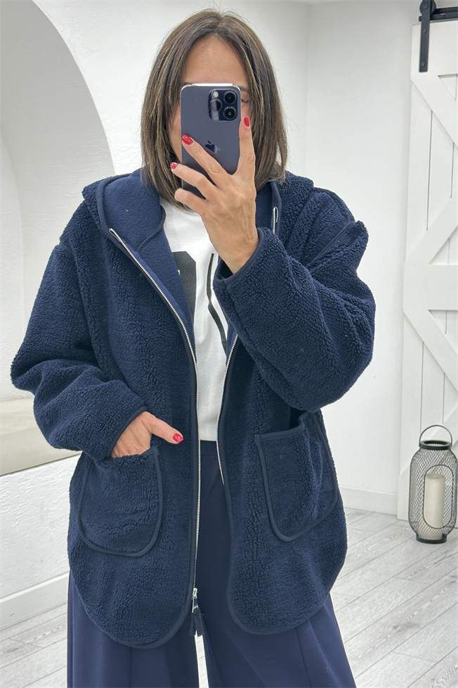 Lacivert Polar Ceket 23240