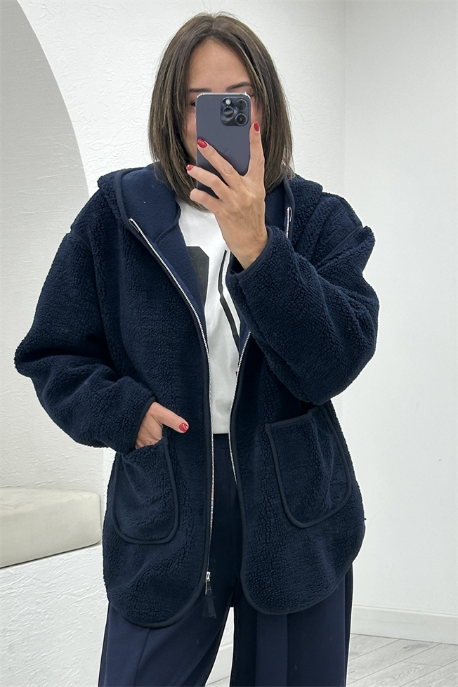 Lacivert Polar Ceket 23240