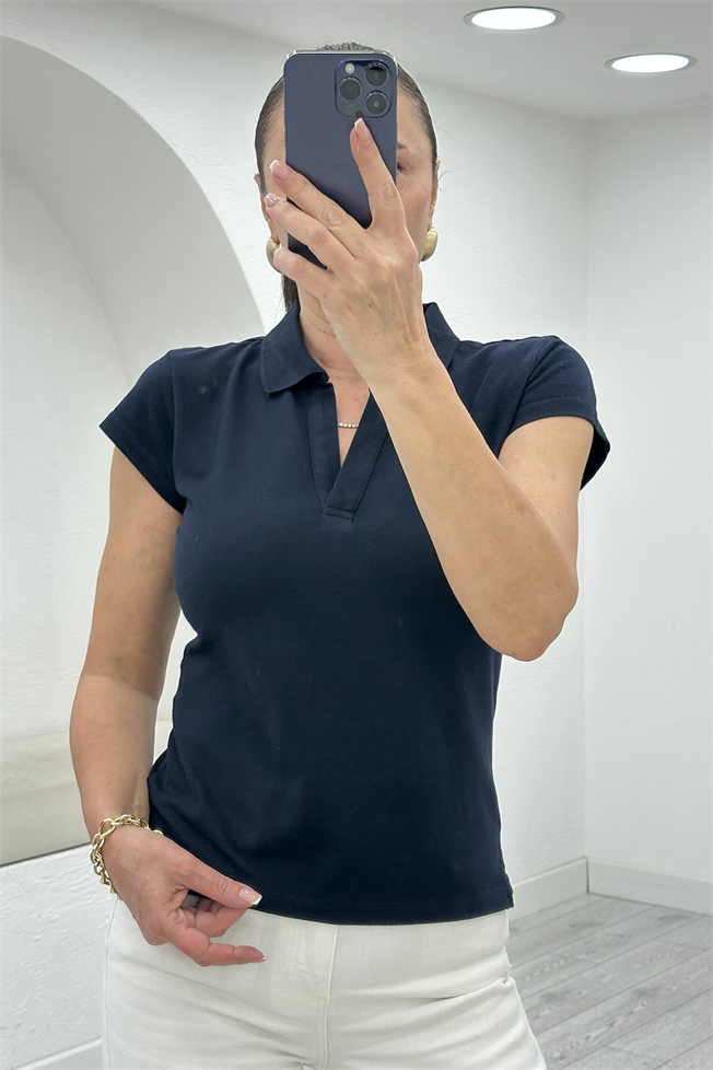 Lacivert Polo Yaka Tshirt 17651