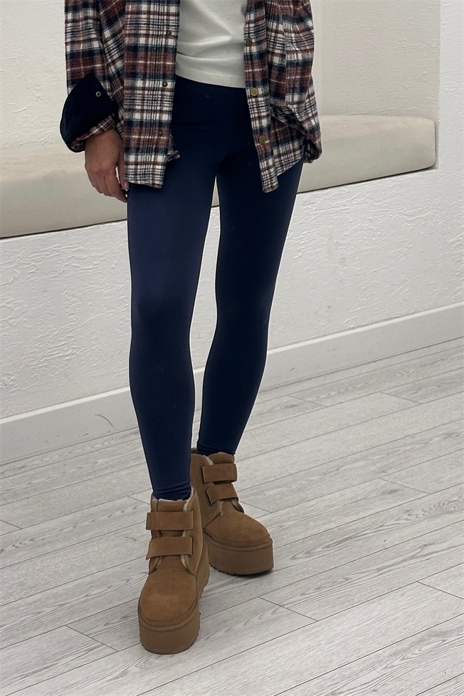 Lacivert Şardonlu Tayt 4405