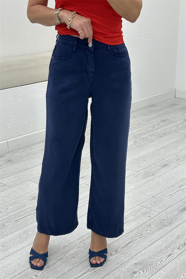 Lacivert Tensel Culotte Jean 01026