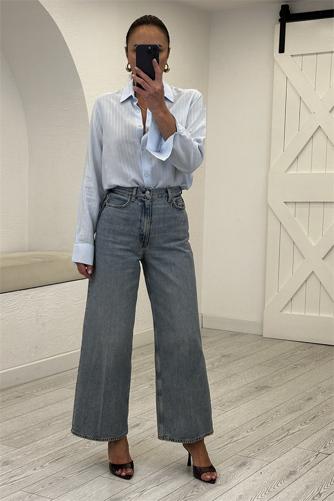 Mavi Bol Paça Jean Pantolon 3617