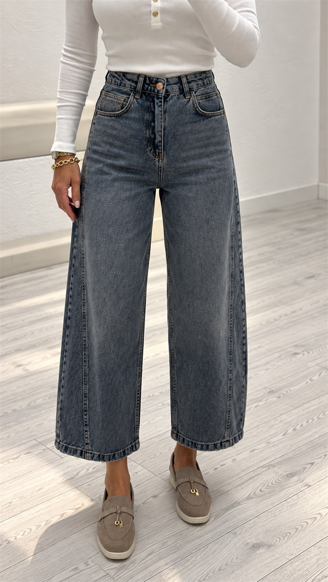 Mavi Dikiş Detaylı Jean 545