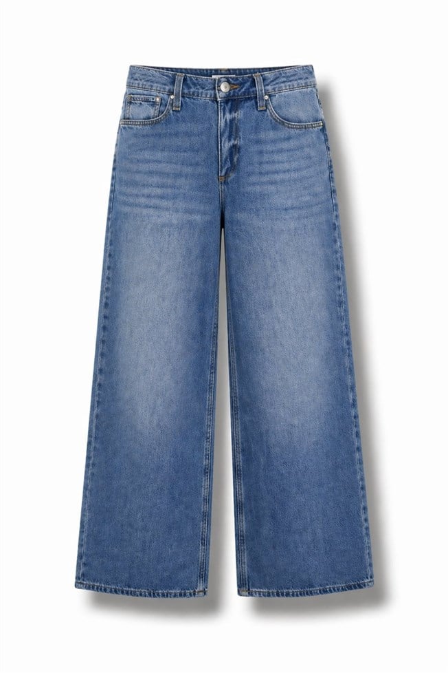 Mavi Geniş Paçalı Jean 3743