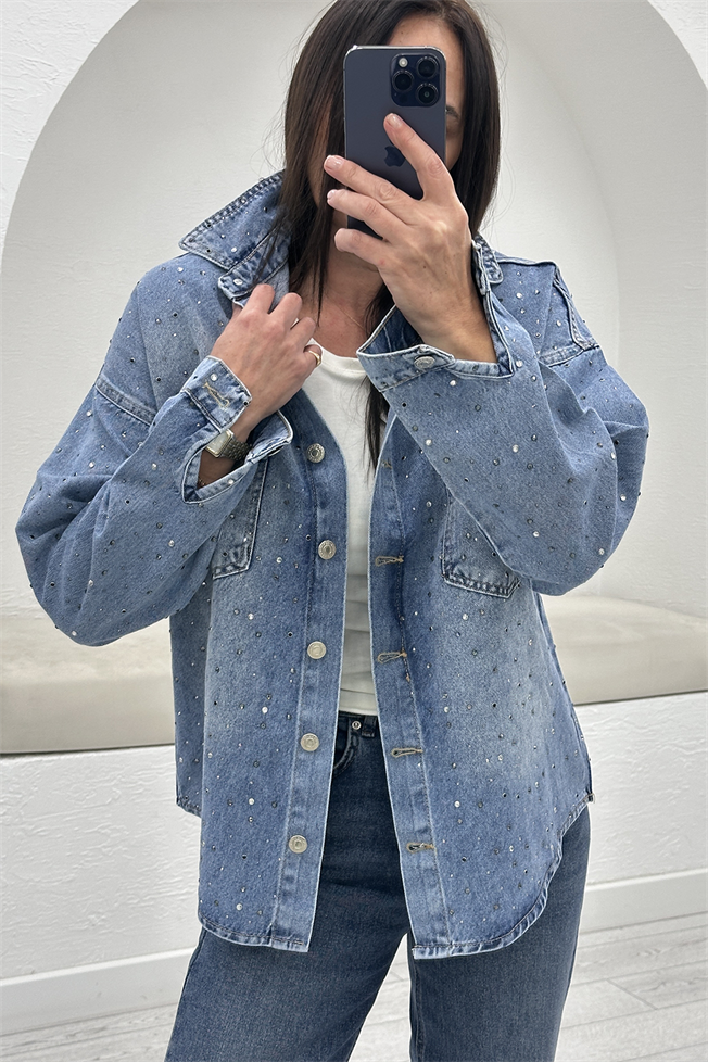 Mavi Taşlı Gömlek 0001