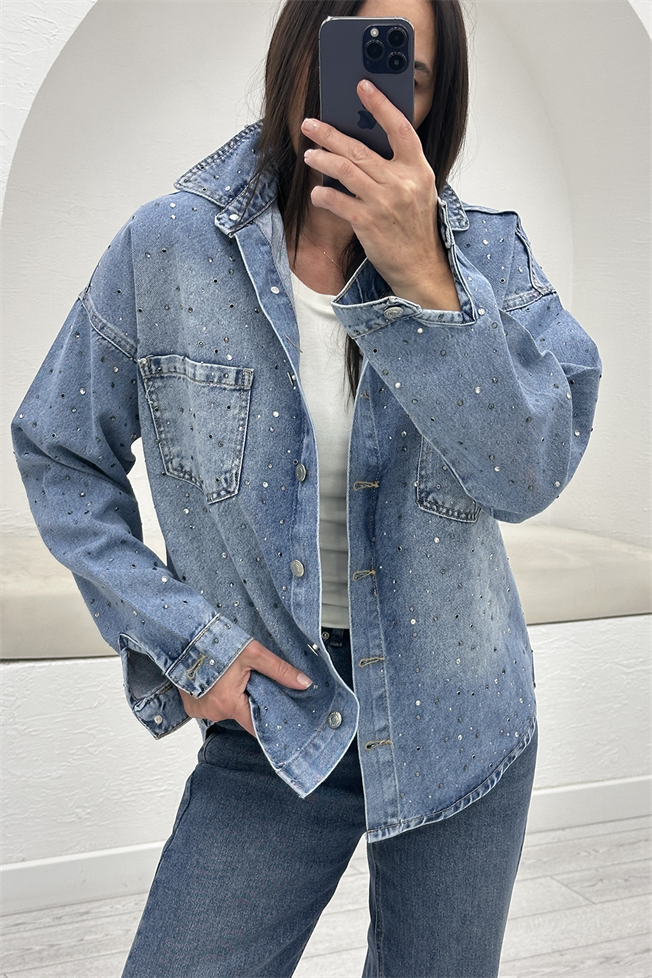 Mavi Taşlı Gömlek 0001