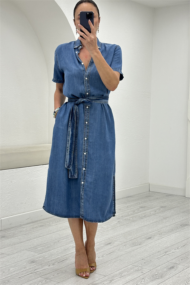 Mavi Tensel Denim Elbise 3611