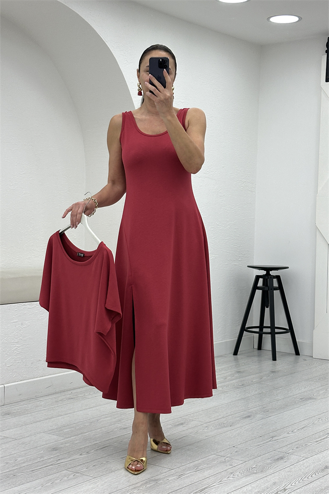 Gül Kurusu İkili Modal Elbise 221047