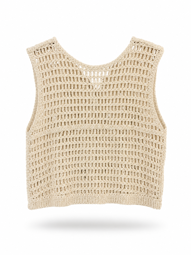 Naturel Pullu Fisto Yelek  39646