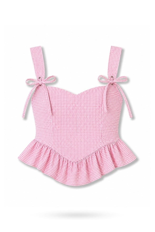 Pembe Pötikareli Büstiyer 2863
