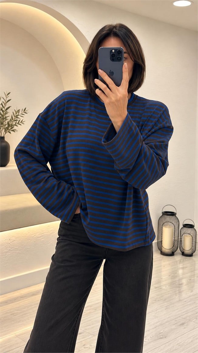Saks Çizgili Triko 0221