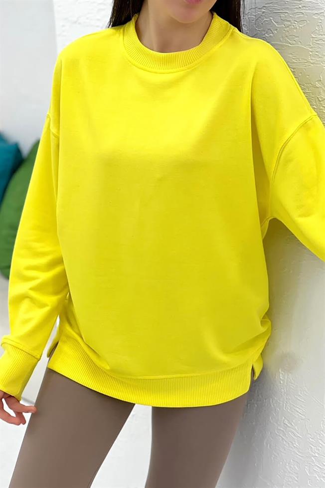 Sarı O Yaka U.K. Sweatshirt 9002