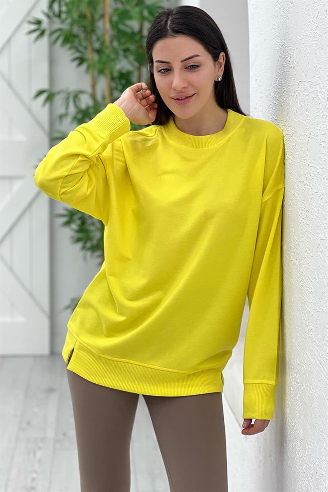 Sarı O Yaka U.K. Sweatshirt 9002