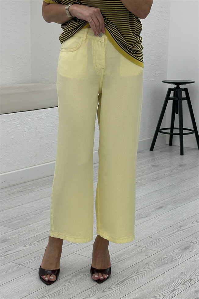 Sarı Tensel Culotte Jean 01026