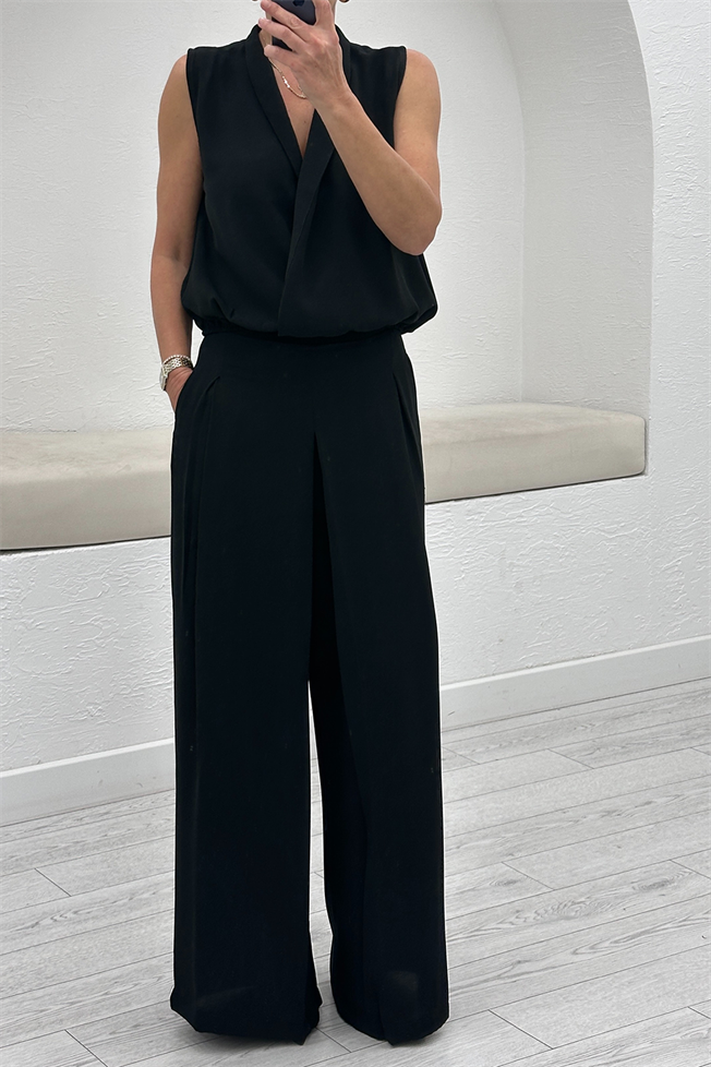 Siyah Bluz Pantolon Takım 0012
