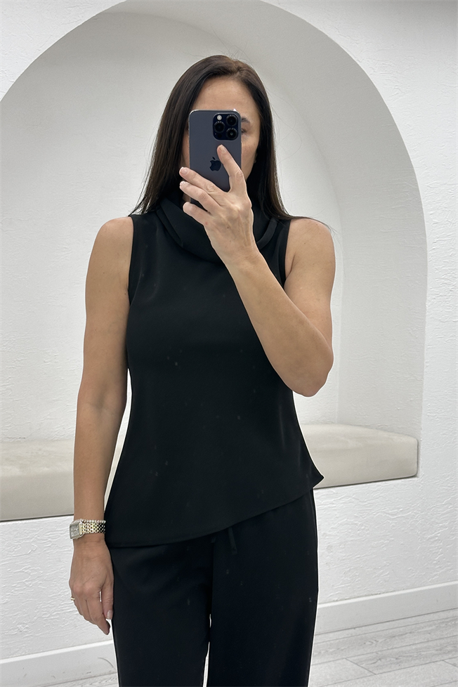 Siyah Bluz Pantolon Takım 3601