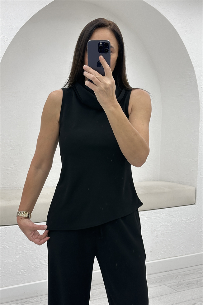 Siyah Bluz Pantolon Takım 3601