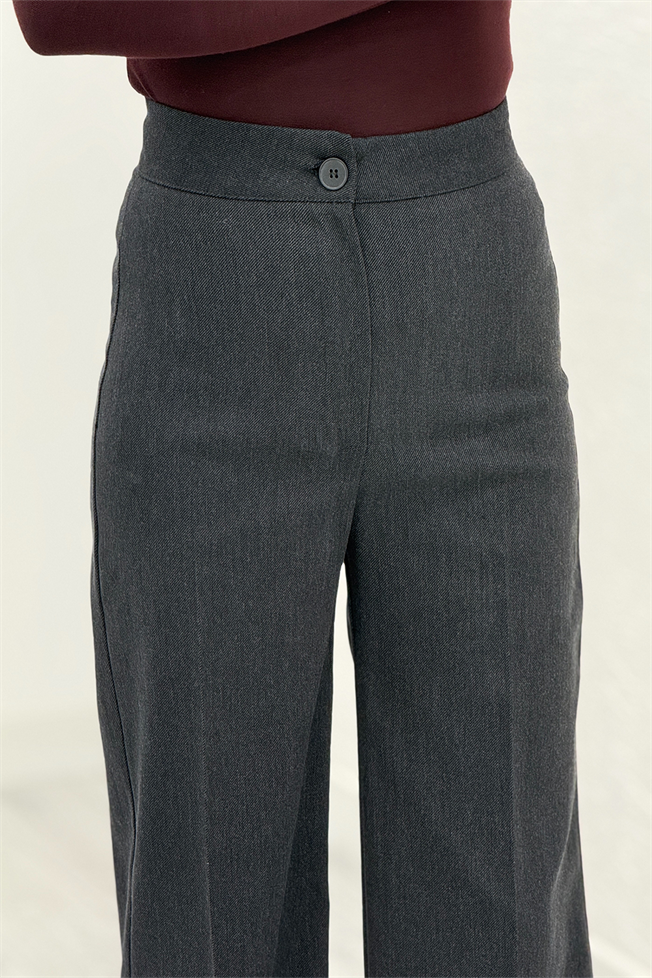 Siyah Bol Paça Pantolon 123