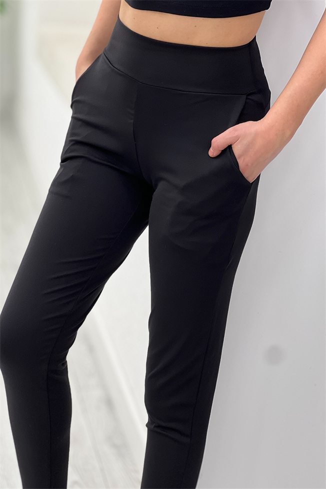 Siyah Cepli Tayt 2404